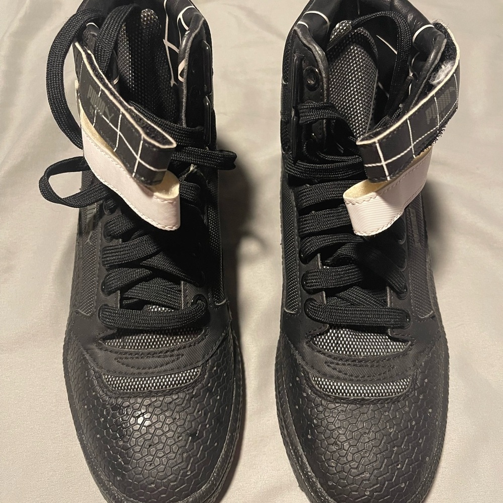 Puma Black High-Tops with White Details